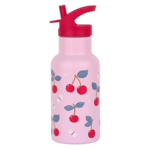 A Little Lovely Company - Drikkeflaske Rustfri St�l - 350 ml - Cherries