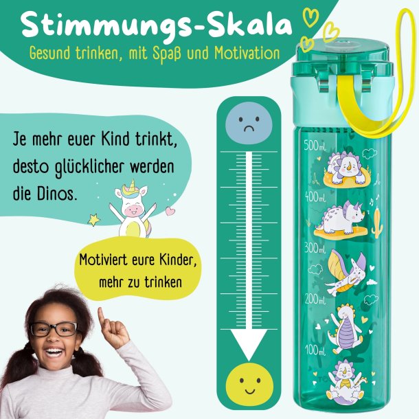 Bearfoot letvgts drikkedunk - Mint - Dino - 500 ml