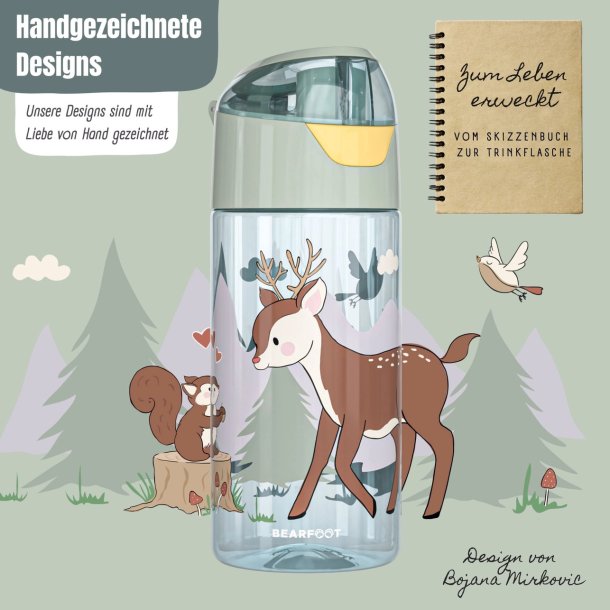 Bearfoot Drikkedunk 450 ml. - Salvie R�dyr