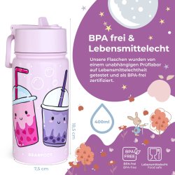 Bearfoot Termo Drikkedunk - Lyserd Bubble tea - 400 ml