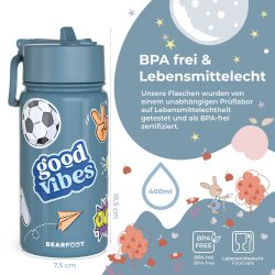  Bearfoot Termo Drikkedunk - Bl Klistermrker - 400 ml