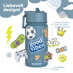  Bearfoot Termo Drikkedunk - Bl Klistermrker - 400 ml