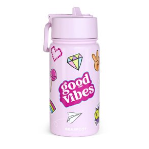 Bearfoot Termo Drikkedunk - Lyserd Klistermrker - 400 ml