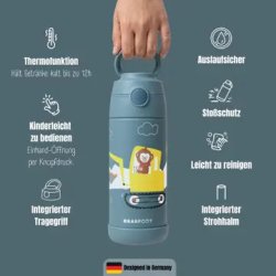 Bearfoot B�rne Termo Drikkedunk - Rustfri St�l - 350 ml - Gravmaskine og Aber 
