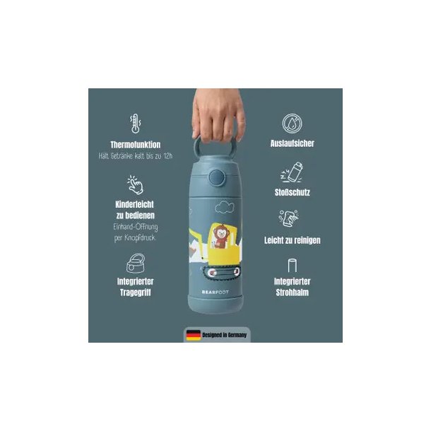 Bearfoot B�rne Termo Drikkedunk - Rustfri St�l - 350 ml - Gravmaskine og Aber 