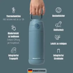 Bearfoot B�rne Termo Drikkedunk - Rustfri St�l - 350 ml - Bl� 