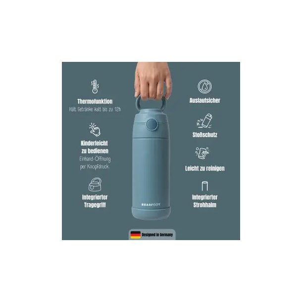 Bearfoot B�rne Termo Drikkedunk - Rustfri St�l - 350 ml - Bl� 