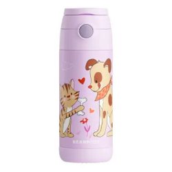 Bearfoot B�rne Termo Drikkedunk - Rustfri St�l - 350 ml - Lyser�d Hund og Kat 