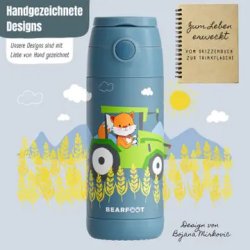 Bearfoot B�rne Termo Drikkedunk - Rustfri St�l - 350 ml - Bl� Traktor