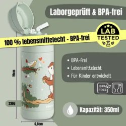 Bearfoot B�rne Termo Drikkedunk - Rustfri St�l - 350 ml - Salvie Egern