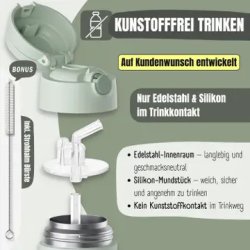 Bearfoot B�rne Termo Drikkedunk - Rustfri St�l - 350 ml - Salvie Ugle