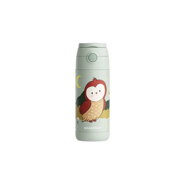 Bearfoot B�rne Termo Drikkedunk - Rustfri St�l - 350 ml - Salvie Ugle