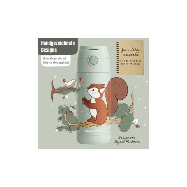 Bearfoot B�rne Termo Drikkedunk - Rustfri St�l - 350 ml - Salvie Egern