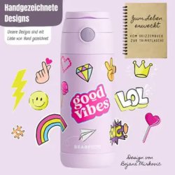 Bearfoot B�rne Termo Drikkedunk - Rustfri St�l - 350 ml - Lyser�d Klisterm�rker