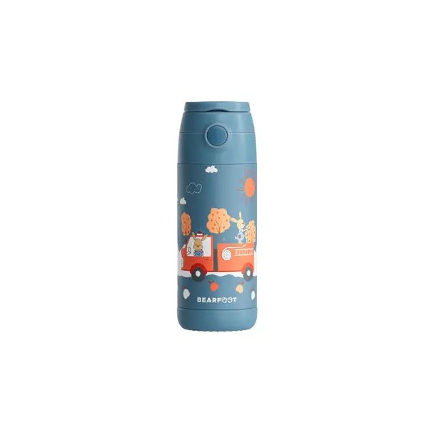 Bearfoot B�rne Termo Drikkedunk - Rustfri St�l - 350 ml - Brandbil og Kaniner