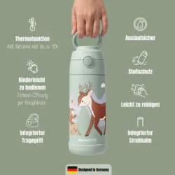 Bearfoot B�rne Termo Drikkedunk - Rustfri St�l - 350 ml - Salvie R�dyr 