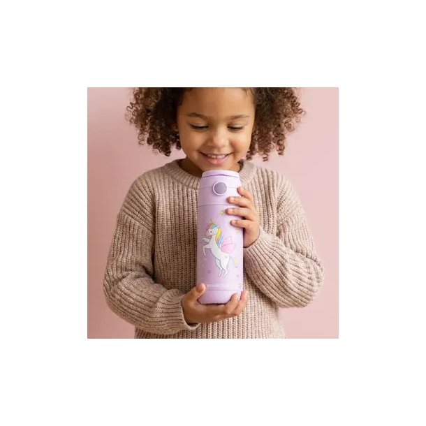 Bearfoot B�rne Termo Drikkedunk - Rustfri St�l - 350 ml - Lyser�d Enhj�rning 