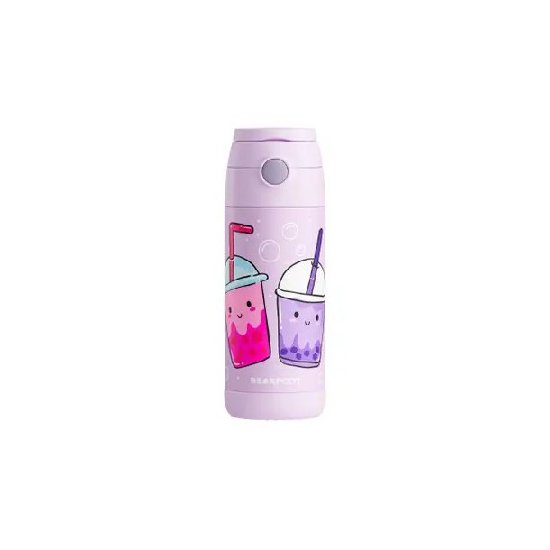 Bearfoot B�rne Termo Drikkedunk - Rustfri St�l - 350 ml - Lyser�d Bubble Tea