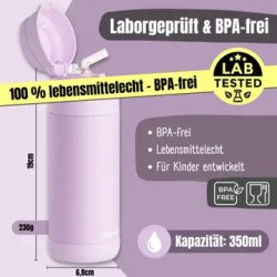 Bearfoot B�rne Termo Drikkedunk - Rustfri St�l - 350 ml - Lyser�d
