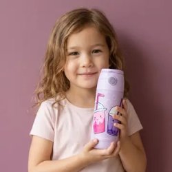 Bearfoot B�rne Termo Drikkedunk - Rustfri St�l - 350 ml - Lyser�d Bubble Tea