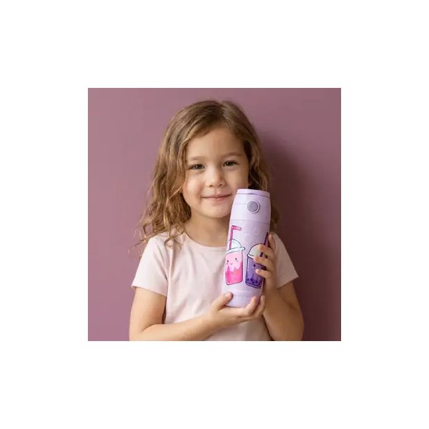 Bearfoot B�rne Termo Drikkedunk - Rustfri St�l - 350 ml - Lyser�d Bubble Tea