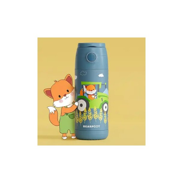 Bearfoot B�rne Termo Drikkedunk - Rustfri St�l - 350 ml - Bl� Traktor