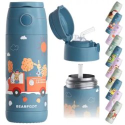 Bearfoot B�rne Termo Drikkedunk - Rustfri St�l - 350 ml - Brandbil og Kaniner