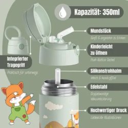 Bearfoot B�rne Termo Drikkedunk - Rustfri St�l - 350 ml - Salvie Traktor