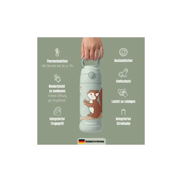 Bearfoot B�rne Termo Drikkedunk - Rustfri St�l - 350 ml - Salvie Egern