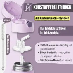Bearfoot B�rne Termo Drikkedunk - Rustfri St�l - 350 ml - Lyser�d Enhj�rning 