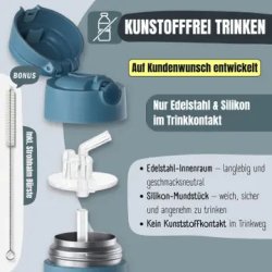 Bearfoot B�rne Termo Drikkedunk - Rustfri St�l - 350 ml - Bl� Hund og Kat 