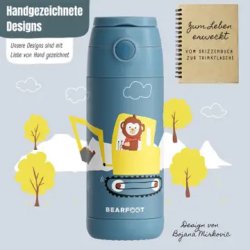Bearfoot B�rne Termo Drikkedunk - Rustfri St�l - 350 ml - Gravmaskine og Aber 