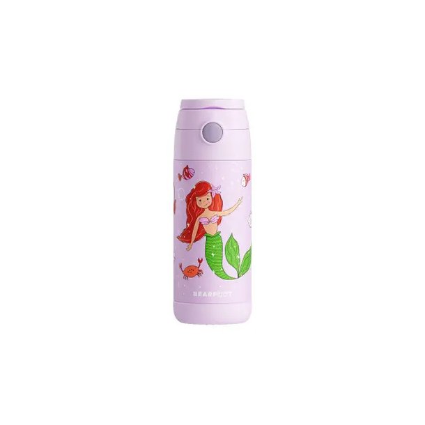 Bearfoot B�rne Termo Drikkedunk - Rustfri St�l - 350 ml - Lyser�d Havfrue