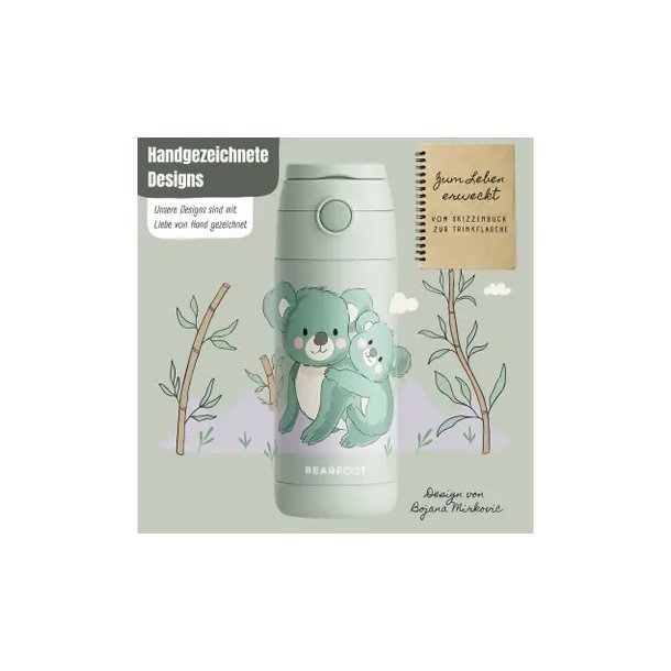 Bearfoot B�rne Termo Drikkedunk - Rustfri St�l - 350 ml - Salvie Koala