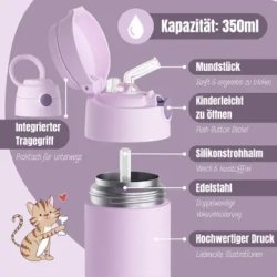 Bearfoot B�rne Termo Drikkedunk - Rustfri St�l - 350 ml - Lyser�d