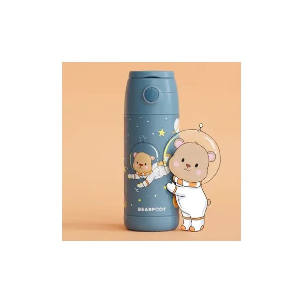 Bearfoot B�rne Termo Drikkedunk - Rustfri St�l - 350 ml - Bl� Bj�rn I Rummet 
