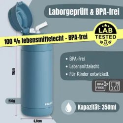 Bearfoot B�rne Termo Drikkedunk - Rustfri St�l - 350 ml - Bl� 