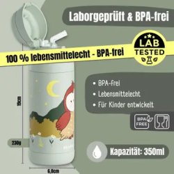 Bearfoot B�rne Termo Drikkedunk - Rustfri St�l - 350 ml - Salvie Ugle