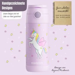 Bearfoot B�rne Termo Drikkedunk - Rustfri St�l - 350 ml - Lyser�d Enhj�rning 