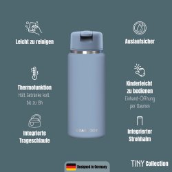 Bearfoot Tiny - Termo Drikkedunk - 200 ml - Bl� 