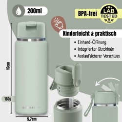 Bearfoot Tiny - Termo Drikkedunk - 200 ml - Salvie 