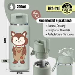 Bearfoot Tiny - Termo Drikkedunk - 200 ml - Salvia Egern 