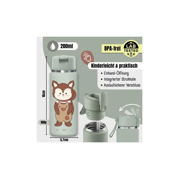 Bearfoot Tiny - Termo Drikkedunk - 200 ml - Salvia Egern 