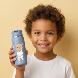 Bearfoot Tiny - Termo Drikkedunk - 200 ml - Bl� Bj�rn i rummet 