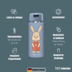 Bearfoot Tiny - Termo Drikkedunk - 200 ml - Bl� Kanin