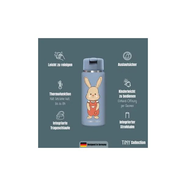 Bearfoot Tiny - Termo Drikkedunk - 200 ml - Bl� Kanin