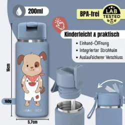 Bearfoot Tiny - Termo Drikkedunk - 200 ml - Bl� Hund