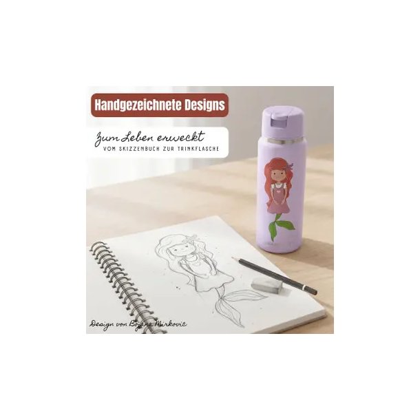 Bearfoot Tiny - Termo Drikkedunk - 200 ml - Lyser�d Havfrue