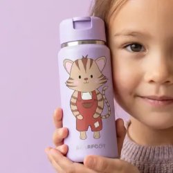 Bearfoot Tiny - Termo Drikkedunk - 200 ml - Lyser�d Kat