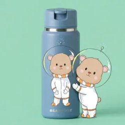 Bearfoot Tiny - Termo Drikkedunk - 200 ml - Bl� Bj�rn i rummet 